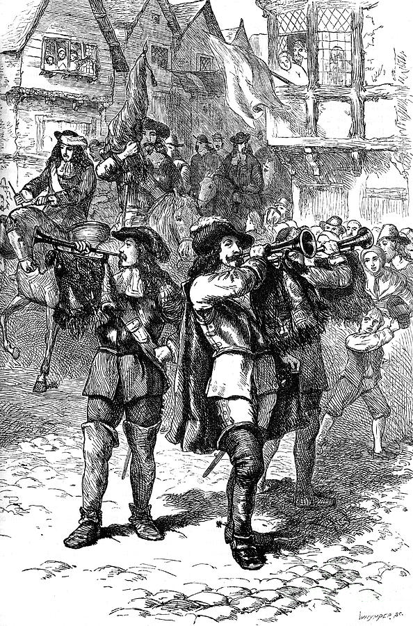 James II Proclaimed At Boston, 1685 Drawing by Print Collector