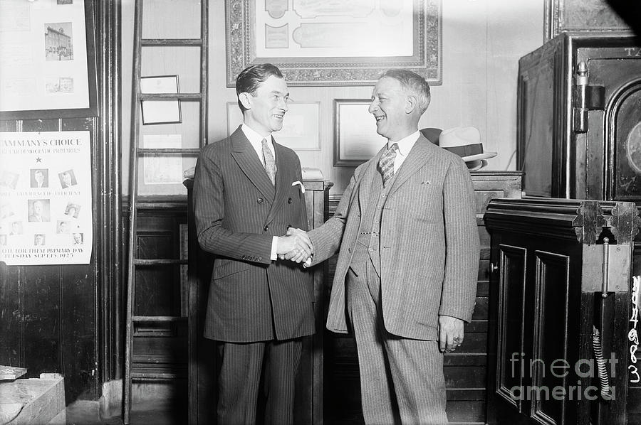James K. Walker Shaking Hands With Al Photograph by Bettmann
