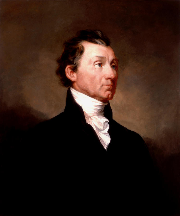 James Monroe Portrait - By Samuel Morse - 1819 Painting by War Is Hell Store