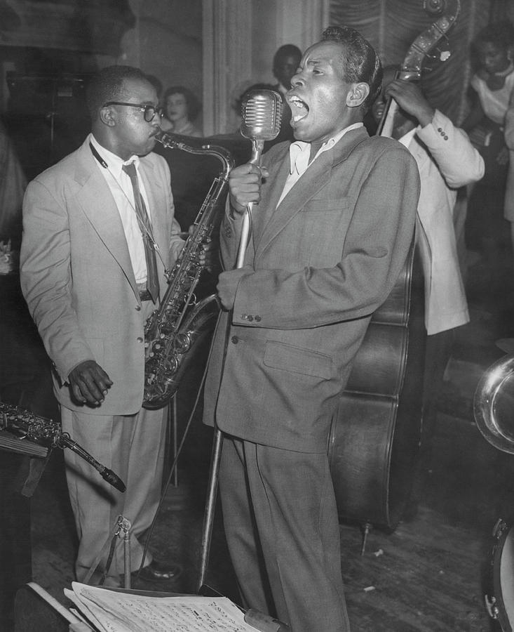 James Moody And Babs Gonzales On Stage Photograph by Pictorial Parade