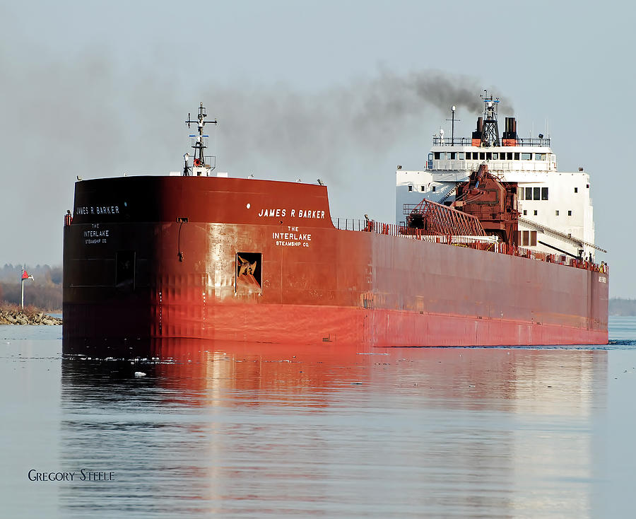 Transportation Photograph - James R Barker freighter by Gregory Steele