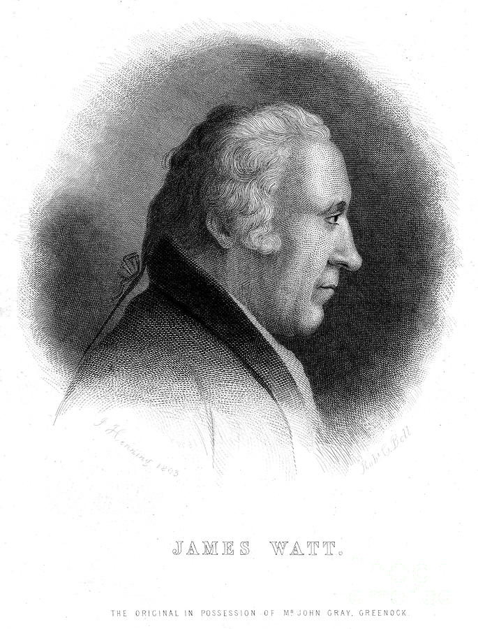 James Watt, Scottish Engineer, 19th Drawing by Print Collector James Watt, Scottish Engineer, 19th Drawing by Print Collector