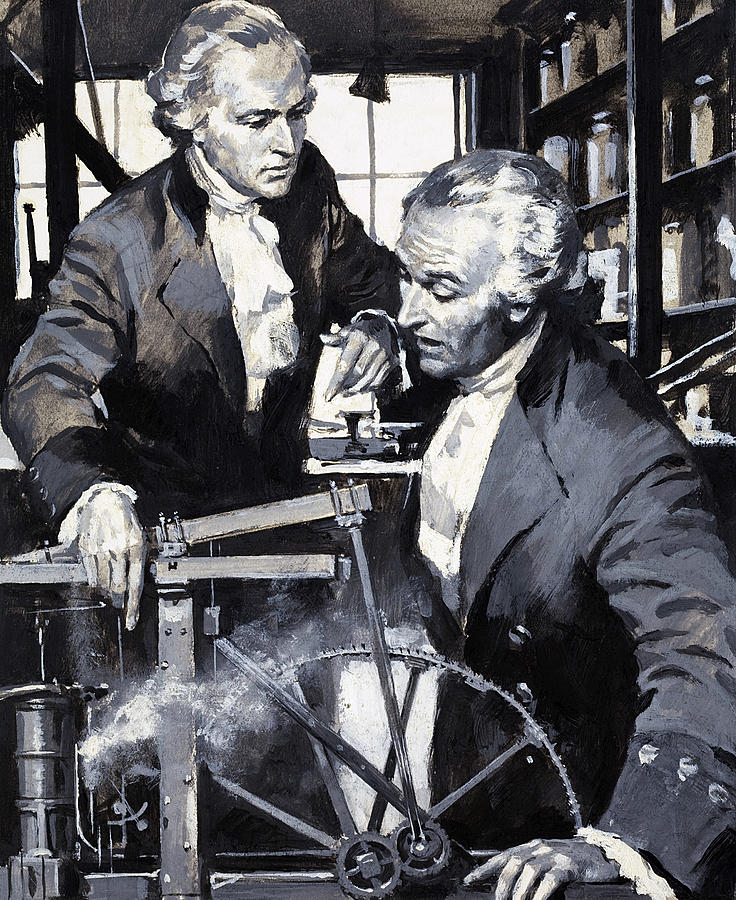 James Watt Painting - James Watt The Man Who Harnessed Steam by Frank Marsden Lea