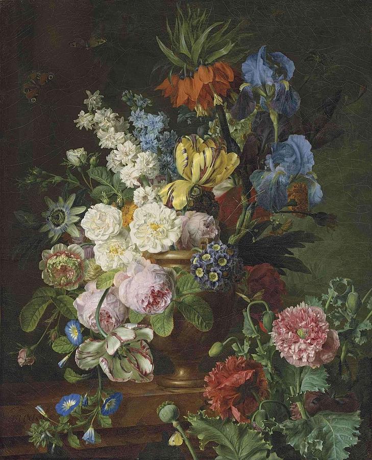 Jan Frans Van Dael 1764-1840 Flowers Bouquet 2 Painting by Jan Frans Van Dael