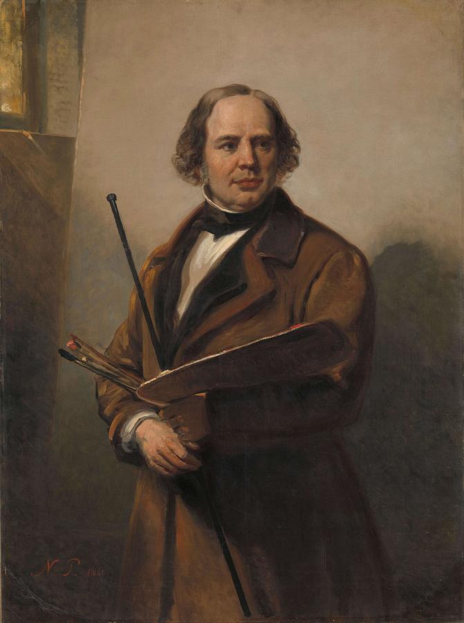 Jan Willem Pieneman, Painter, Father of Nicolaas Pieneman. Painting by Nicolaas Pieneman -1809-1860-