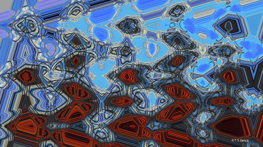 Janca Abstract The Fish School  Digital Art by Tom Janca