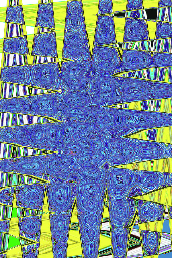 Janca Blue Yellow  Panel Abstract 7068e3b Digital Art by Tom Janca