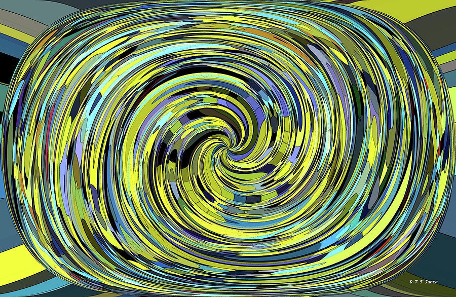 Janca Color Twirl Abstract Panel Digital Art by Tom Janca