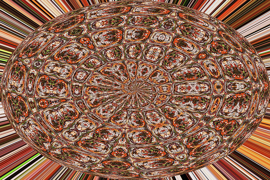 Janca Oak Leaves Panel Abstract 7175tsa3 Digital Art by Tom Janca