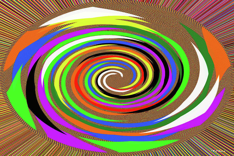 Janca Random Color Wheel Twirl Abstract Digital Art by Tom Janca