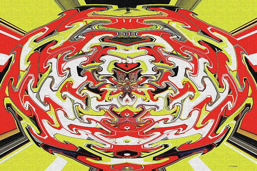 Janca Red And Yellow Abstract Panel 8980ea6            Digital Art by Tom Janca