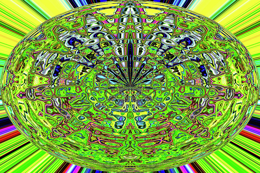 Janca Saguaro Skin Oval Abstract  Digital Art by Tom Janca