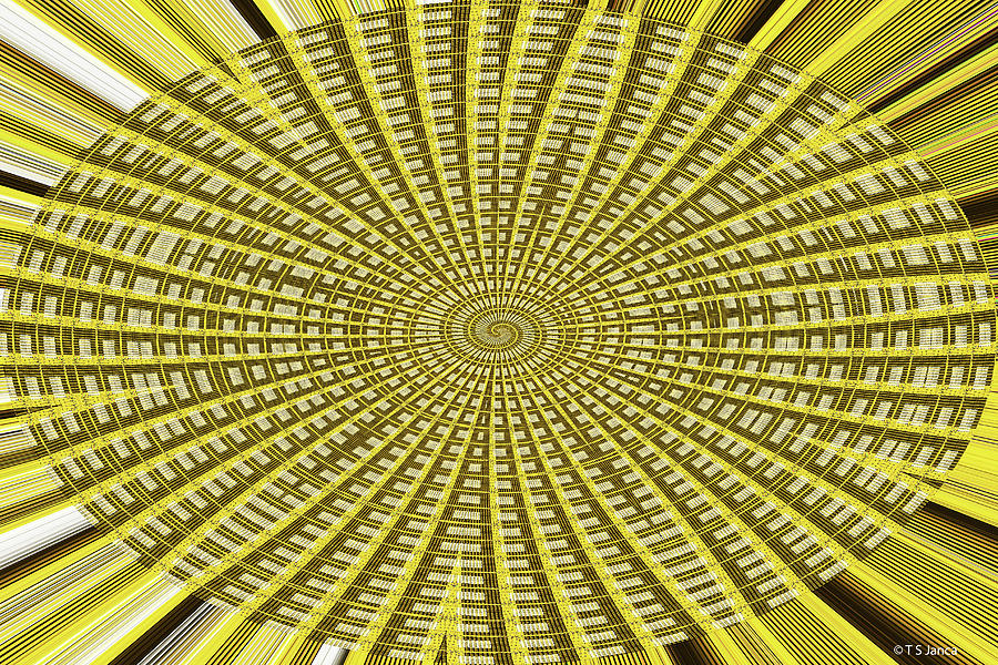 Janca Yellow Oval Abstract Digital Art by Tom Janca
