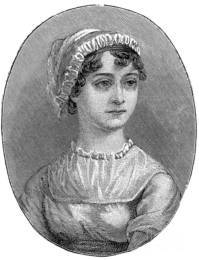 Jane Austen 1775-1817, English Novelist Drawing by Print Collector