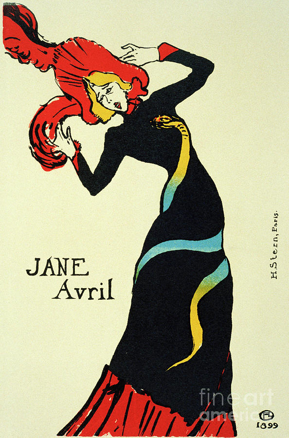 Jane Avril, 1899. Artist Henri De Drawing by Heritage Images