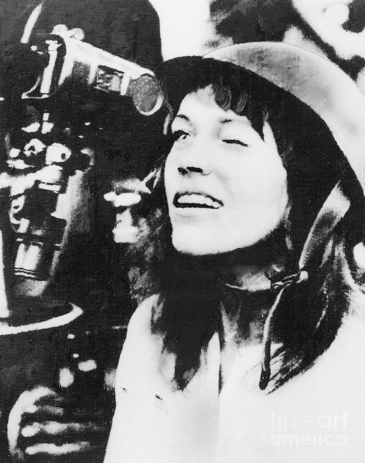 Jane Fonda Looking Through Artillery Photograph by Bettmann