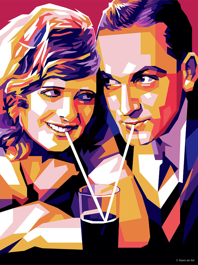 Hollywood Digital Art - Janet Gaynor and Fredric March by Movie World Posters