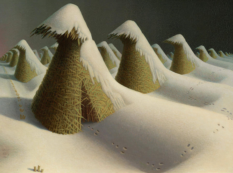 Winter Painting - January, 1941 by Grant Wood