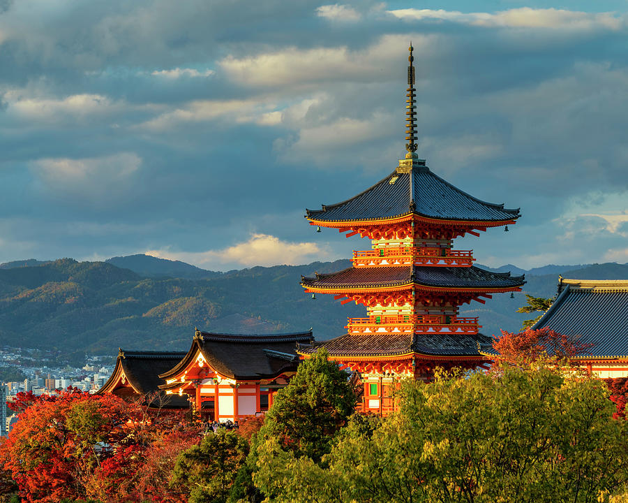 Japan, Kinki, Kansai, Kyoto, Honshu Island, Sanjunoto Pagoda Of ...