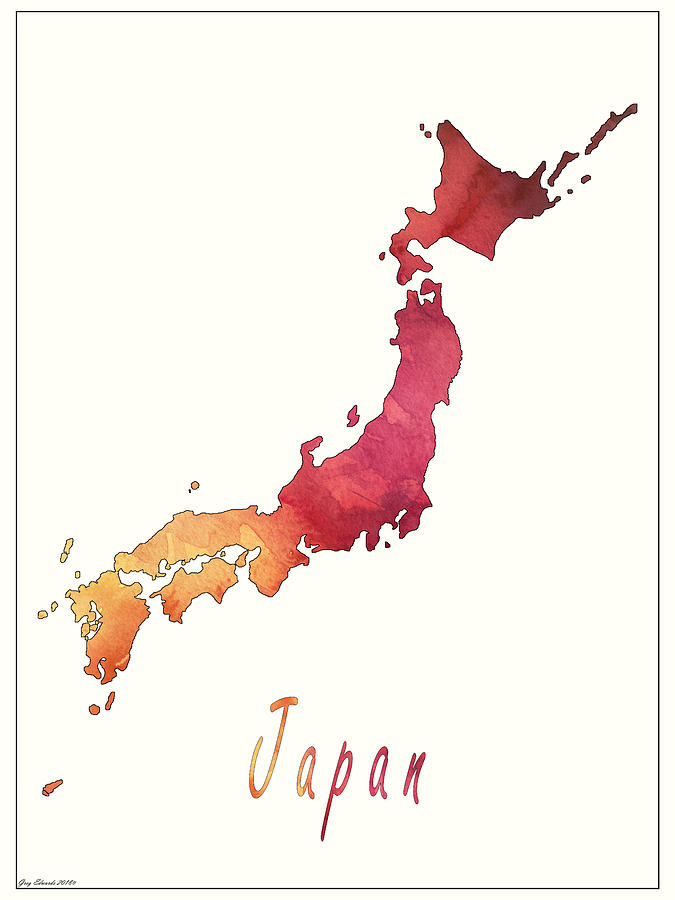 Japan Map Drawing / Japan Map Hand Drawn Sketch Vector Concept