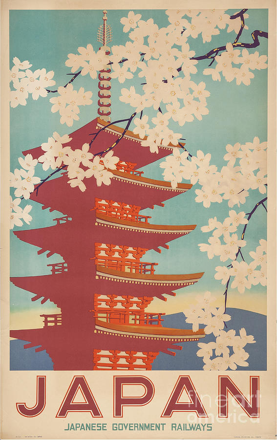 Japan. Travel Poster Drawing by Heritage Images