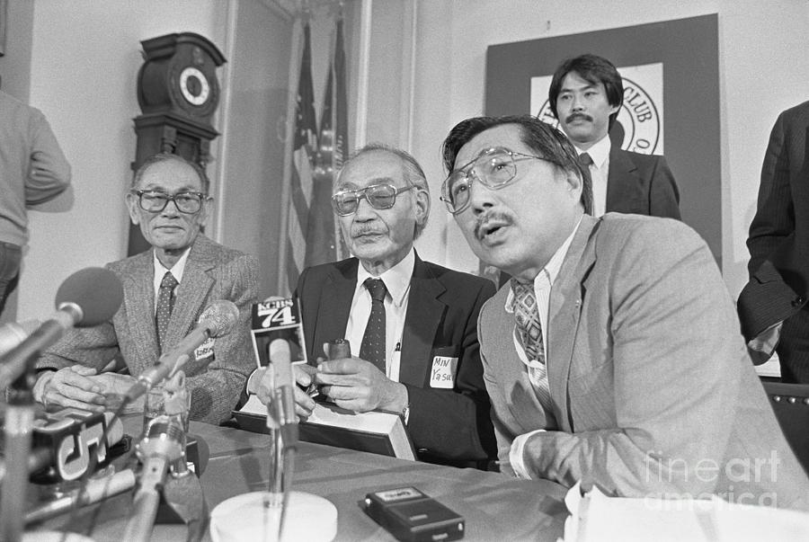 Japanese Americans Attending Press Photograph by Bettmann