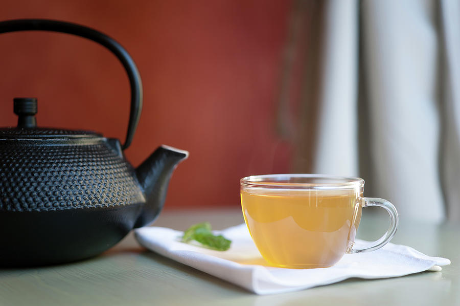 Japanese Cast Iron Teapot, Hot Tea And Photograph by Alexandre Fp