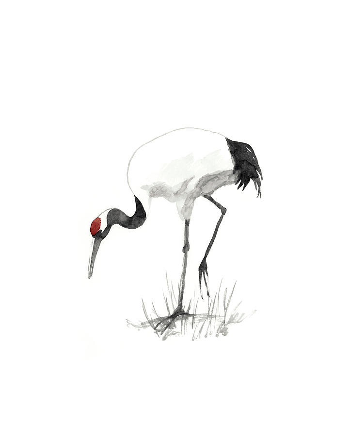 Animal Painting - Japanese Cranes II by Naomi Mccavitt