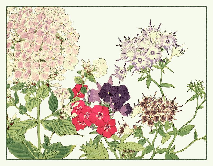 Flower Painting - Japanese Garden II by Konan Tanigami