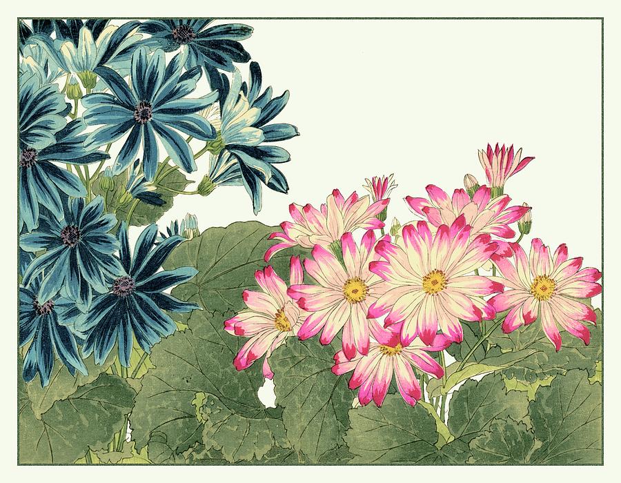 Flower Painting - Japanese Garden Iv by Konan Tanigami