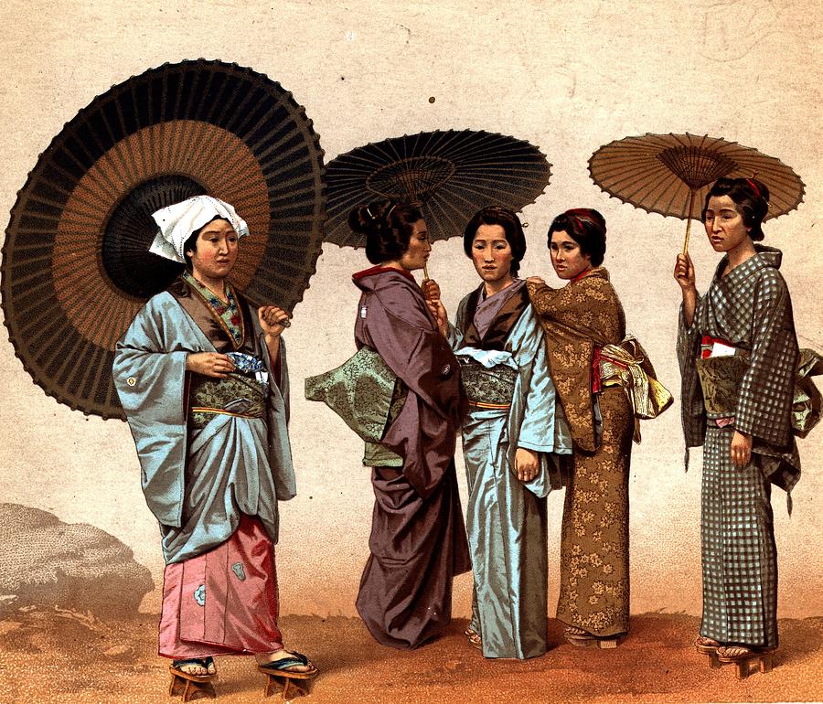 Japanese Ladies Digital Art by Hulton Archive