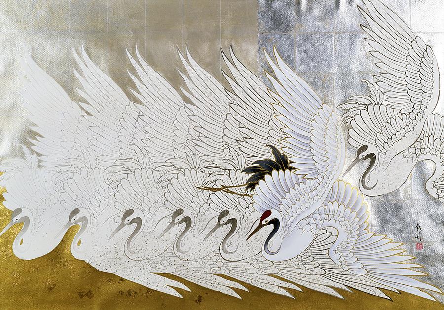 Bird Digital Art - Japanese Modern Interior Art #128 by ArtMarketJapan