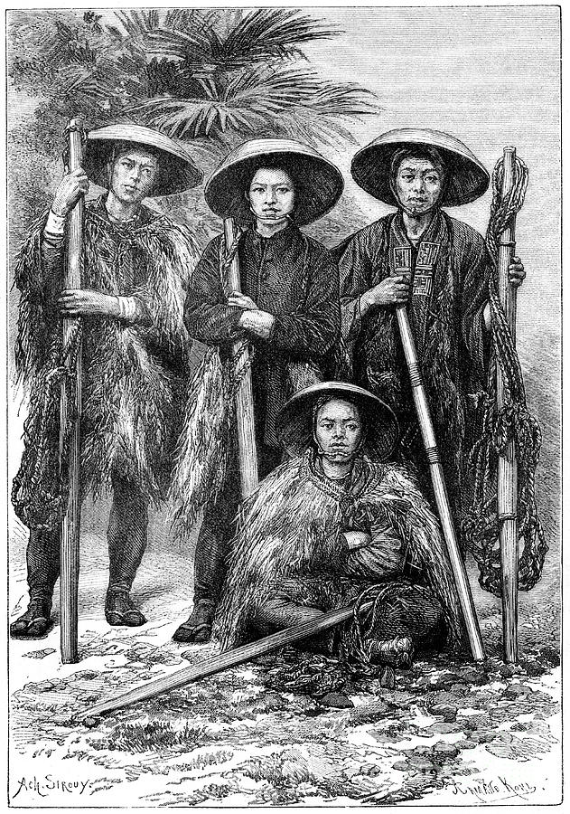 Japanese Peasants, 1895.artist Armand Drawing by Print Collector