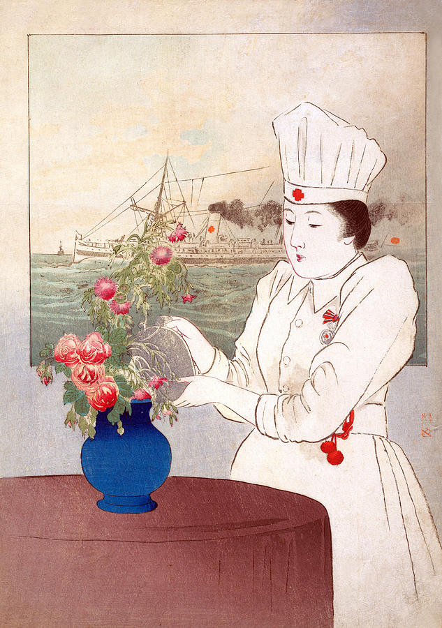 Japanese Red Cross Nurse Painting by Takeuchi Keish?