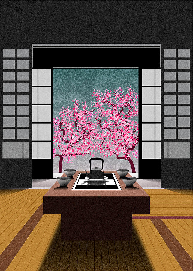 Flowers Still Life Digital Art - Tatami room by Dennson Creative