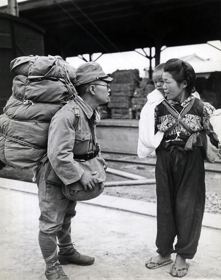 Japanese Soldier Comes Home Photograph by Underwood Archives