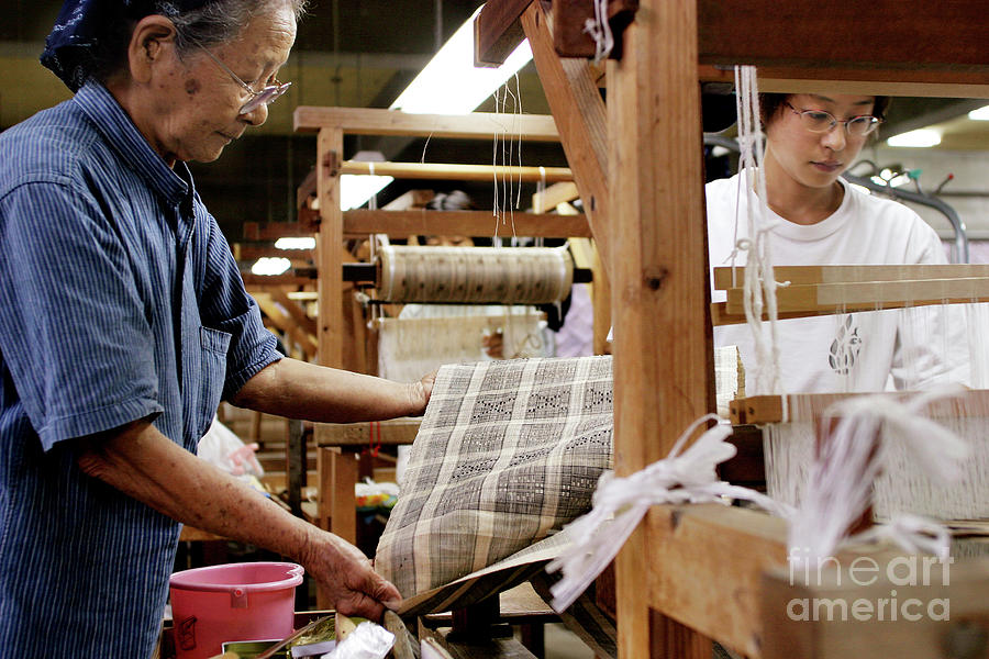 Japanese Weaving Photograph by Peter Menzel/science Photo Library