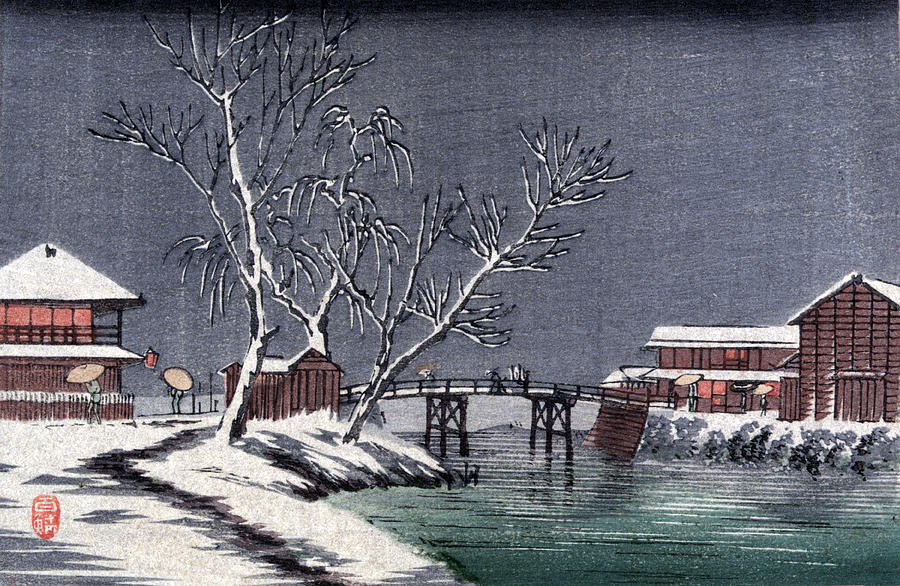 Japanese Winter Landscape, 20th Century Photograph by Science Source