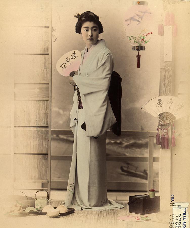 Japanese Woman Photograph by Baron Von Stillfried Japanese Woman Photograph by Baron Von Stillfried