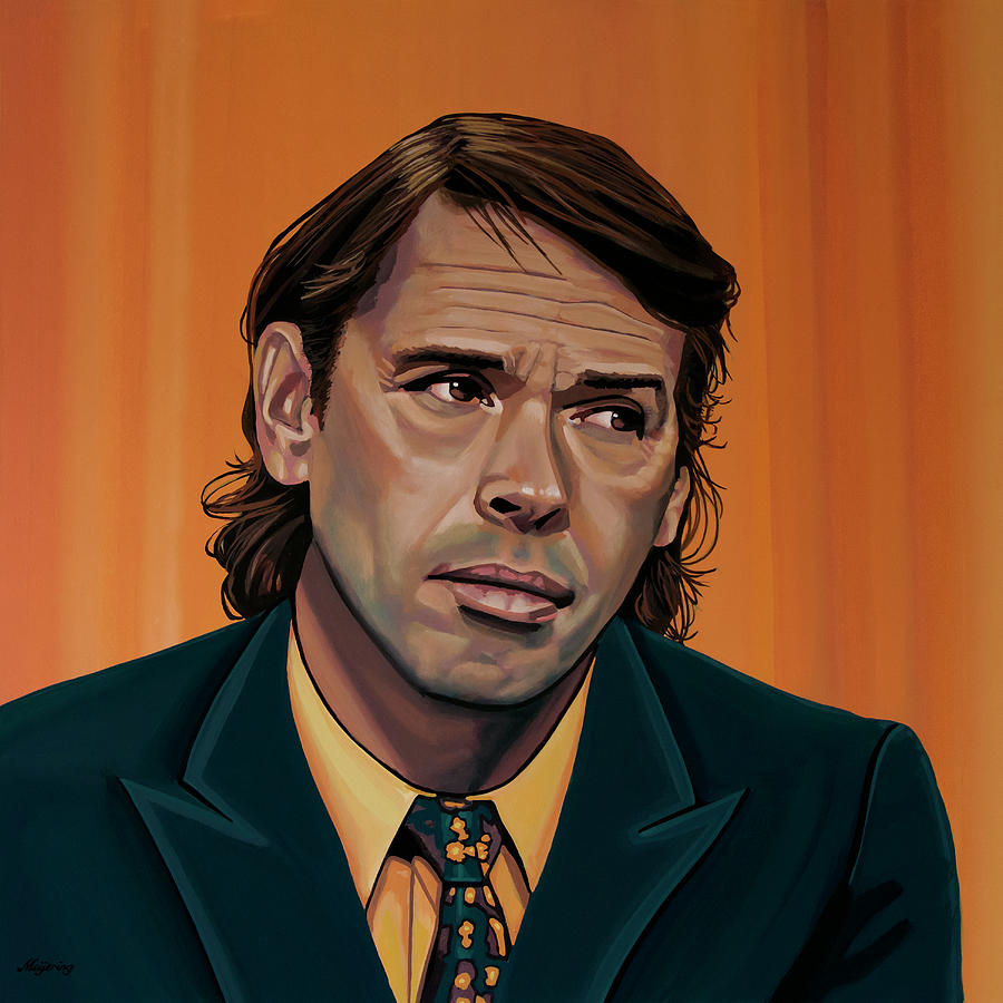 Singer Painting - Jaques Brel Painting by Paul Meijering