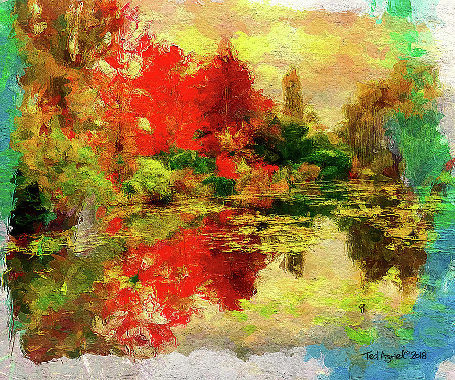 Jardins De Monet Digital Art by Ted Azriel