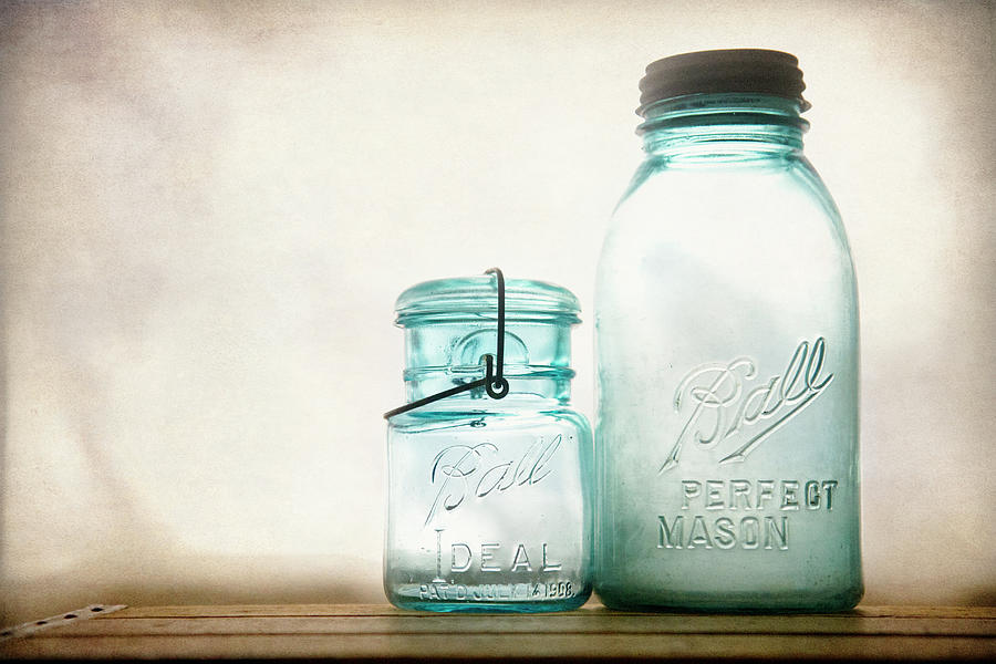 Vintage Photograph - Jars 2 by Jessica Rogers