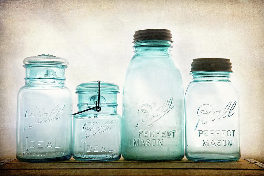 Vintage Photograph - Jars 4 by Jessica Rogers