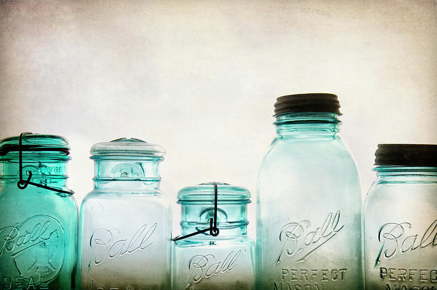 Vintage Photograph - Jars 5 by Jessica Rogers
