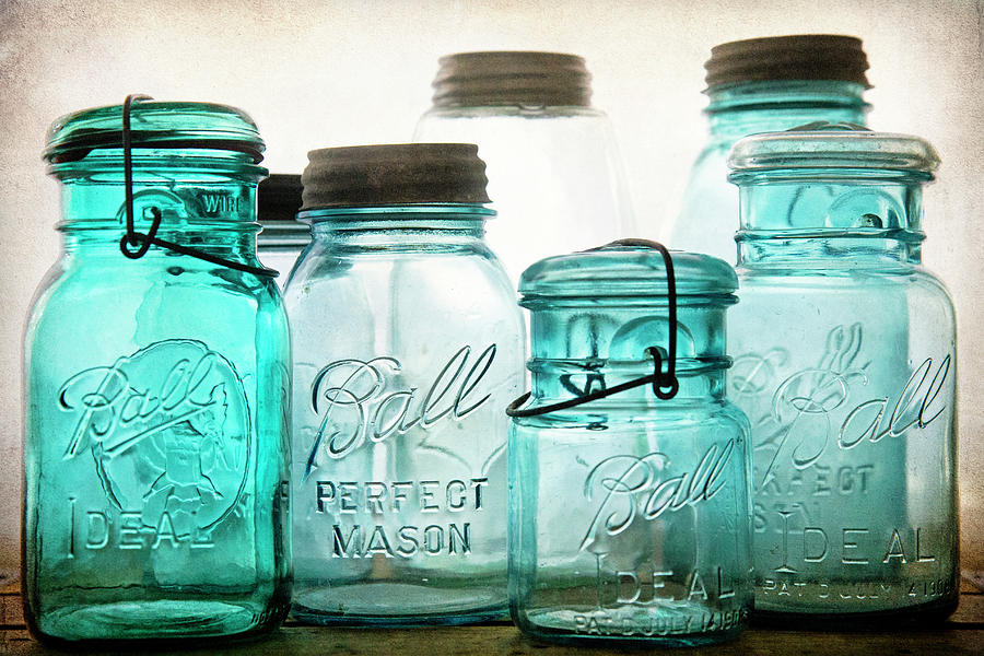 Vintage Photograph - Jars 6 by Jessica Rogers