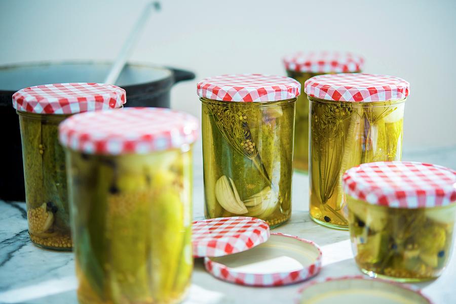 Jars Of Gherkins Photograph by Sebastian Schollmeyer - Fine Art America