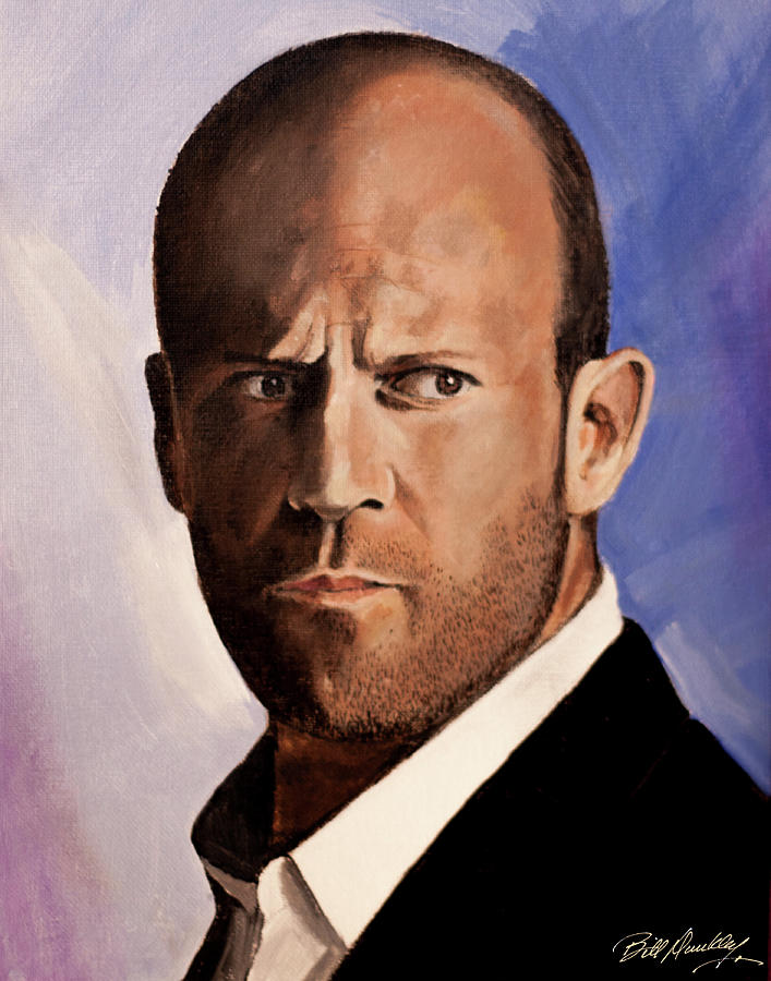 Jason Statham Painting by Bill Dunkley