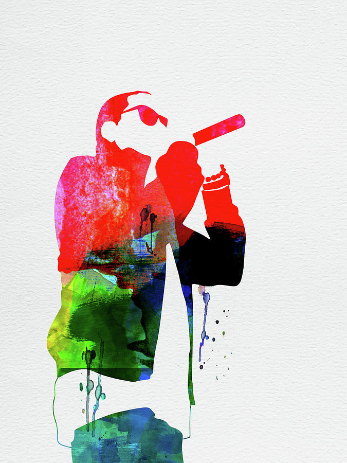 Jazz Mixed Media - Jay-Z Watercolor by Naxart Studio