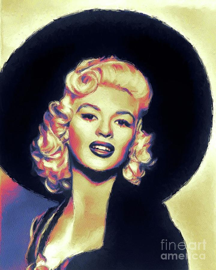 Vintage Painting - Jayne Mansfield, Movie Star and Pinup by Esoterica Art Agency