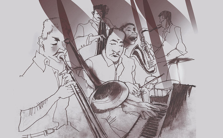 Jazz Band Performing Together Digital Art by Lopetz Jazz Band Performing Together Digital Art by Lopetz